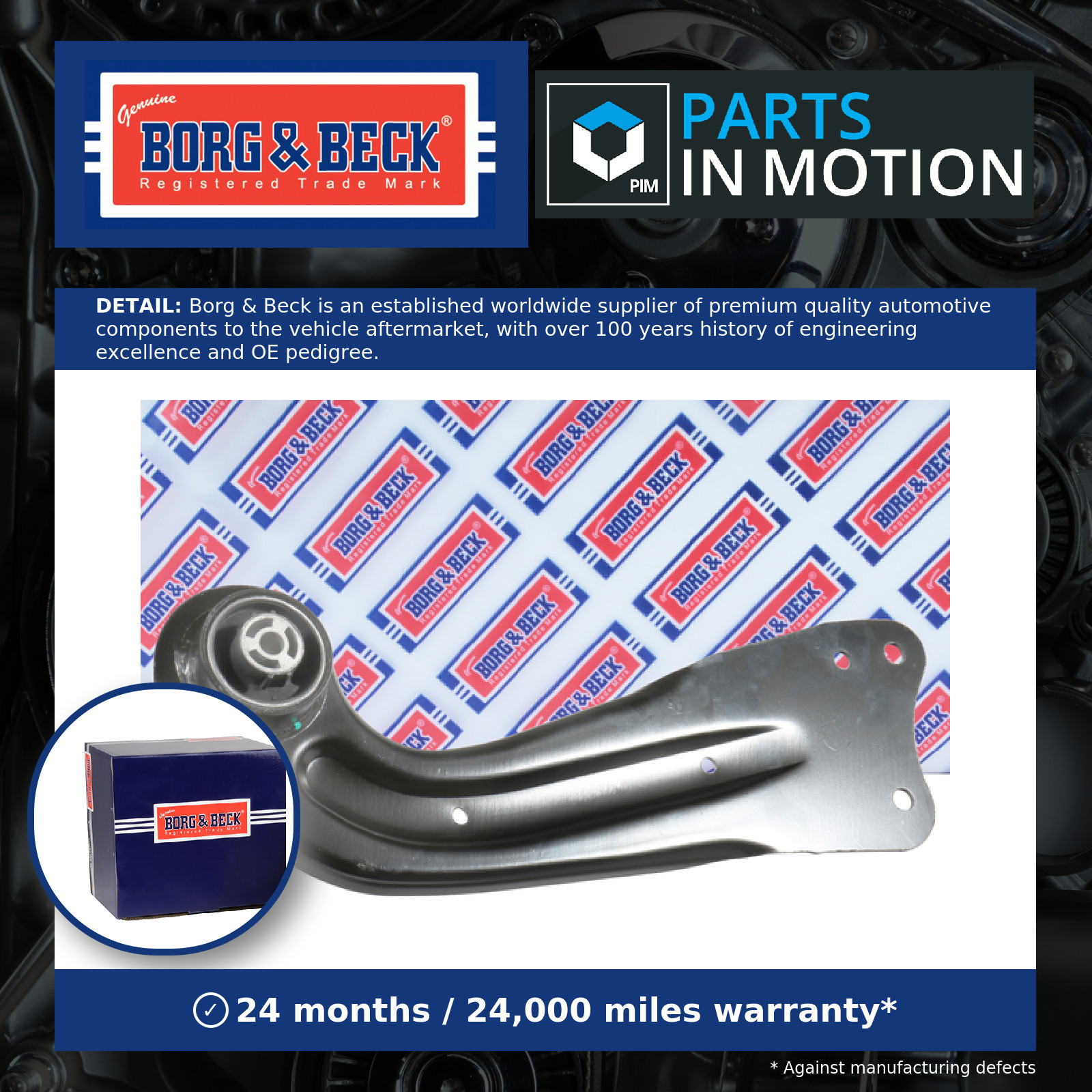 Wishbone / Suspension Arm BCA7015 Borg & Beck Track Control 1K0505223E Quality