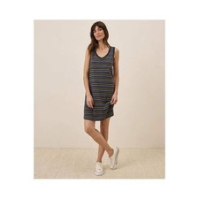 Pact Organic Cotton A Line Tank Dress Women's Size L Above Knee Softspun Natural