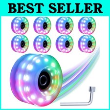 Polyurethane Double Row Skate Wheels - Pack of 8