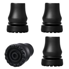 4 Pack 3/4 Inch Replacement Rubber Cane Tips for Walking Sticks Crutch