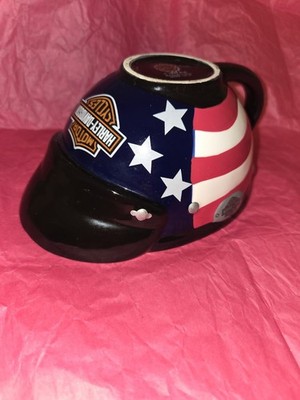 Vintage Harley Davidson by Vandor Stars N' Stripes Helmet Latte Mug Coffee Cup