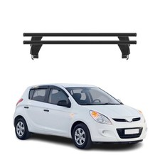 Menabo Dachträger Grundtäger für Hyundai i20 2008-2014 50kg Alu Schwarz 2 tlg