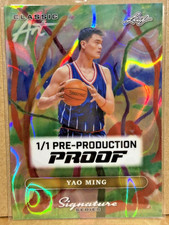 Yao Ming 2025 Leaf Signature Series Classic Art The Weasels Lava Prizm Proof 1/1