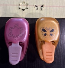 EK Success Paper Punch  Cut 1" 1.25" Crafts Whale Lever FLOWER  BUTTERFLY