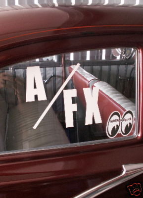 Calcomanía de ventana de carreras de arrastre A/FX Gasser Hot Rod alterada súper stock para Ford Chevy - Imagen 1 de 1