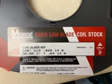100' x 1/2 x 14R Carbon Flex Back Bandsaw Coil Stock - USA MK Morse - Band Saw