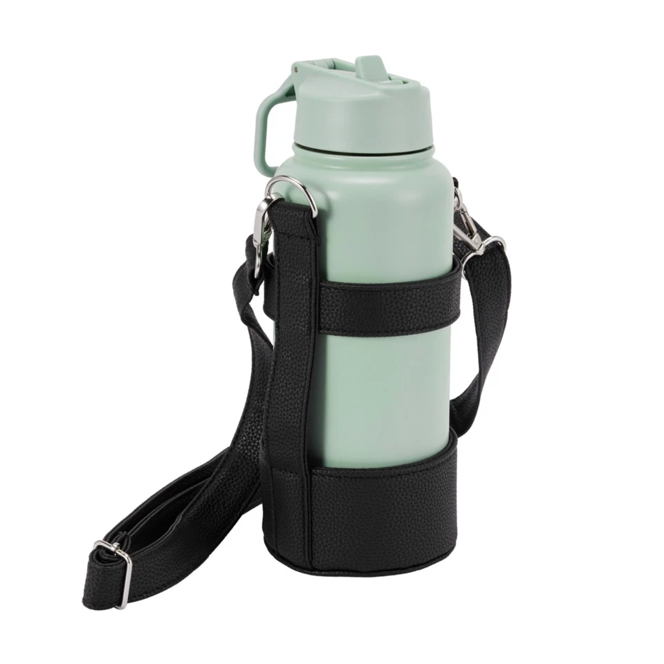 Bolsa de transporte grande de cuero para botellas de agua potable accesorio de viaje Foto 3 de 4