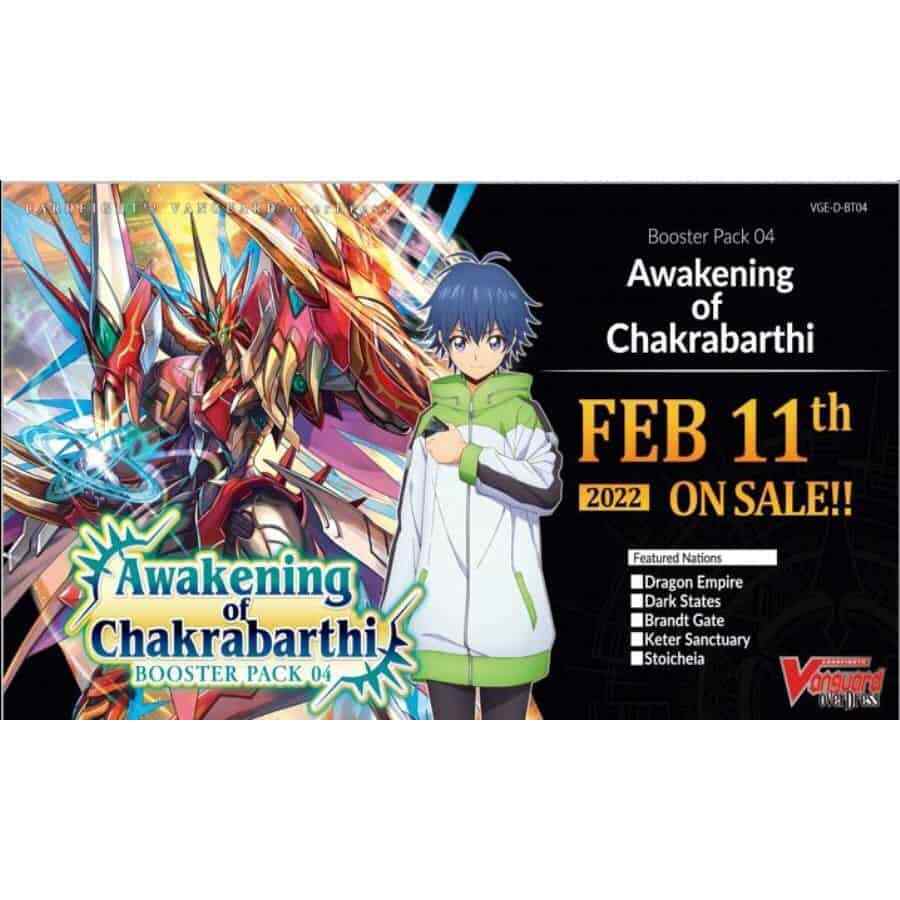 Bushiroad Cardfight!! Vanguard Awakening of Chakrabarthi Booster Box - 112 Cards for sale online | eBay Bushiroad Cardfight!! Vanguard Awakening of Chakrabarthi Booster Box - 112 Cards for sale online | eBay