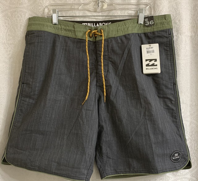 Men’s Billabong Board Shorts Size 36 Low Tides NWT Gray And Green eBay