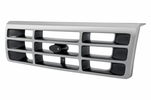 Front Grille Chrome Shell & Primed Insert For 1992-96 Ford Bronco/1997 F-Series - Picture 2 of 5