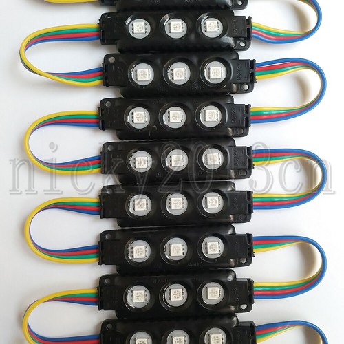 12V 5050 RGB LED Module Light Strip Lamp 3LEDs Injection Black ABS Tape Sign - Picture 4 of 12