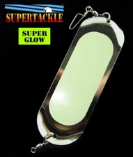 4½" Supertackle Super Glow - Chrome Kokanee & Trout fishing - trolling dodger