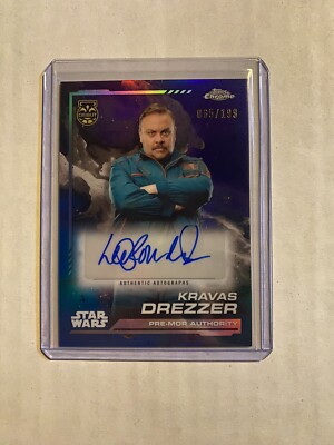 2024 Topps Chrome Star Wars Purple Refractor Auto Kravas Drezzer SP #/199