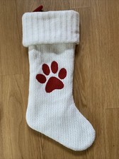Wondershop Monogram Christmas Stocking Paw Print Initial Cream Knit Target