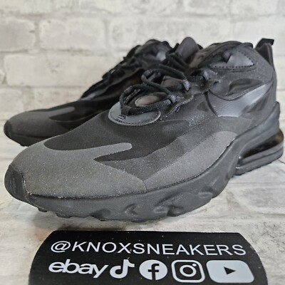 Nike Air Max 270 React Triple Black Oil Grey AO4971-003 Men's