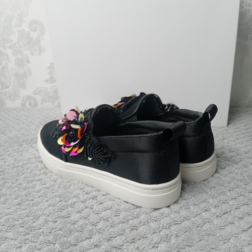 Scarpe da ginnastica Mini Miss KG da bambina nere/bianche Siquence taglia UK 2 / EU 34,5 - Foto 5 di 11