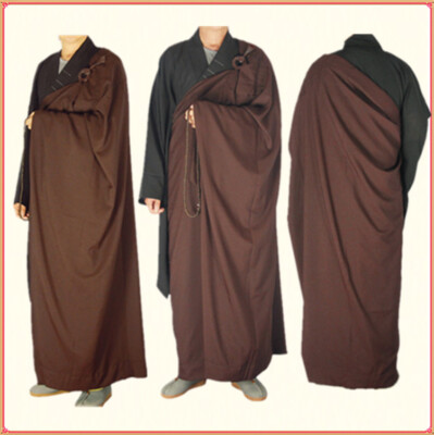  Buddhist shaolin monk suits zen lay robe kesa dress prayer buddha dress gown