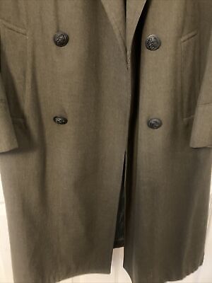 VINTAGE 1977 USMC Marine Corps Wool Overcoat Serge Green MC VINTAGE 1977 USMC Marine Corps Wool Overcoat Serge Green MC