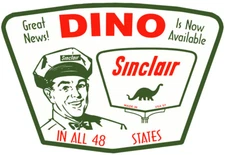 Sinclair Dino Dinosaur In All 48 States Cut Out Metal Sign 15x10