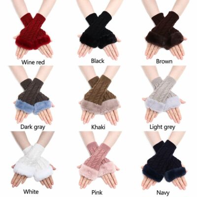 Gloves Stretchy Thumb Hole Mittens Fingerless Gloves Warm Gloves Writing Typing