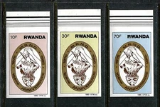 Rwanda 1221-1223 MNH 10th Ann National Revolutionary Movement for Develo  x20488