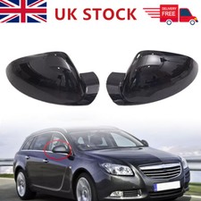 Pair Gloss Black Wing Mirror Cover Cap Casing For Vauxhall Insignia A 2008-2016