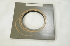 Vintage original Burke& James wooden grey  lens board,  hole 80mm dia