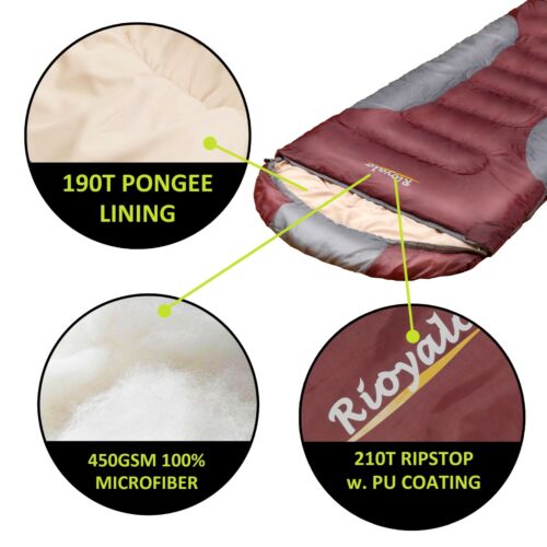 0 degree Cold Weather Winter Sleeping Bag | Sack | Big Tall portable Waterproof - Picture 21 of 34