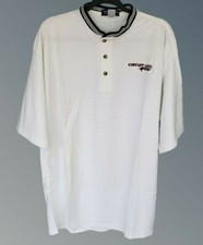 Vintage Circuit City Sports Racing SS Black & White Striped Neck Polo XL