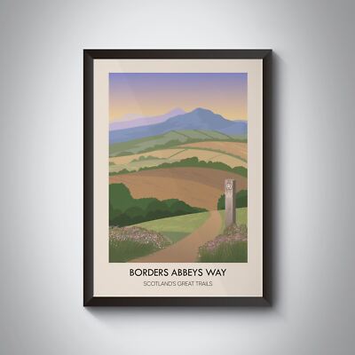 Borders Abbeys Way Scotland's Great Trails Poster