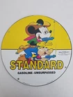 Vintage Cowboy-Themed Animation Porcelain Gasoline Sign, Collectible 10” Mickey