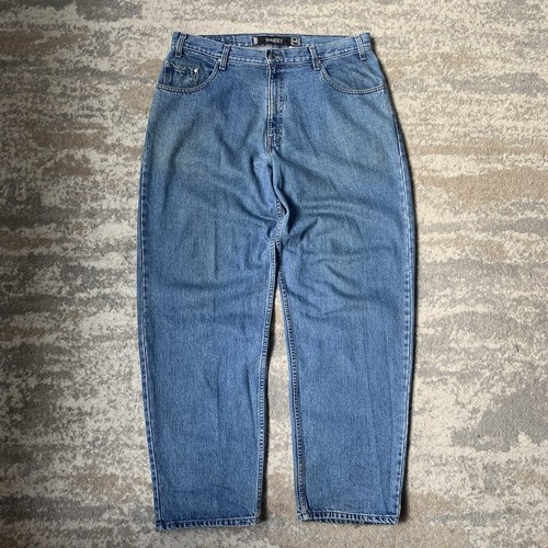 Vintage Levis Silvertab Baggy Stone Wash Blue Relaxed Loose Denim Jeans W38 L34 - Picture 2 of 12