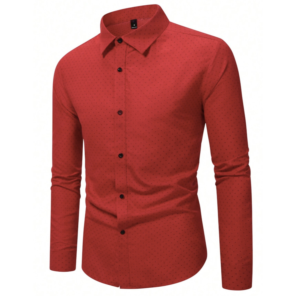 Ropa Camisa Color Rojo Camisa Roja De Hombre Elegantes Formales