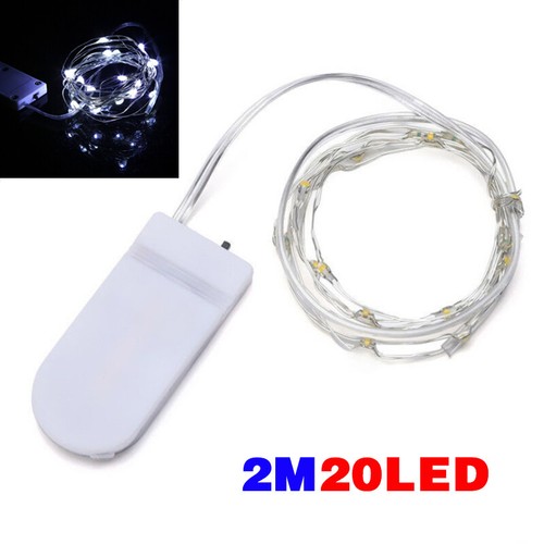 6 Pack 20 LEDs Battery Operated Mini LED Copper Wire String Fairy Lights Part 2m - Picture 4 of 16