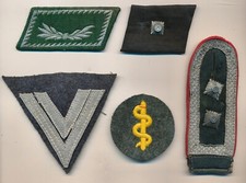 WWii German officer lot shoulder board set strap collar tabs soldier war uniform