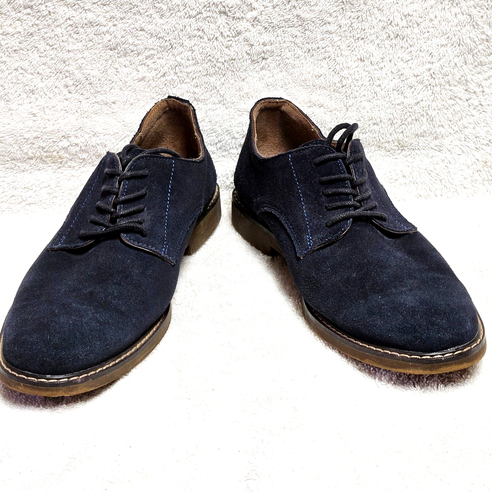 SAOLA Scarpe Banana Republic 9 5 blu scamosciate derby pizzo pelle 793933 00 1 uomo