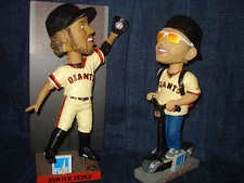 San Francisco Giants Hunter Pence Scooter AND Fence Catch Bobblehead Lot (2)