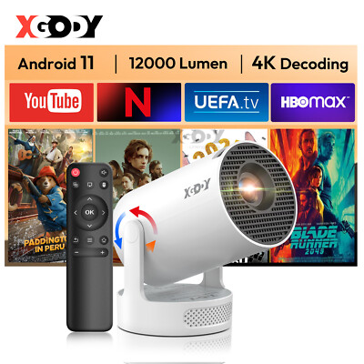 XGODY HY300 Mini Projektor 4K 1080P WLAN Bluetooth Android Heimkino LED Beamer
