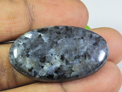 Cabochon Rond En Larvikite Naturelle - Pierre Précieuse 31mm - 54 Carats - Neuf