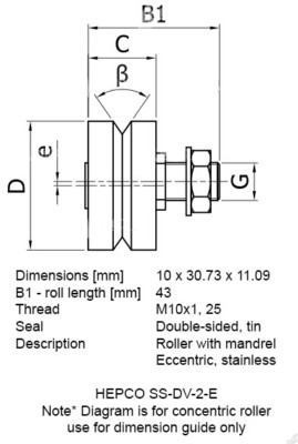 Hepco Teilenr. 28-0126 SS-DV-2E - Journal Assembly Excentric