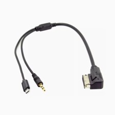 AMI MDI MMI 3.5MM JACK AUX AUDIO USB-C Cable Cell Phone Connect for AUDI VW