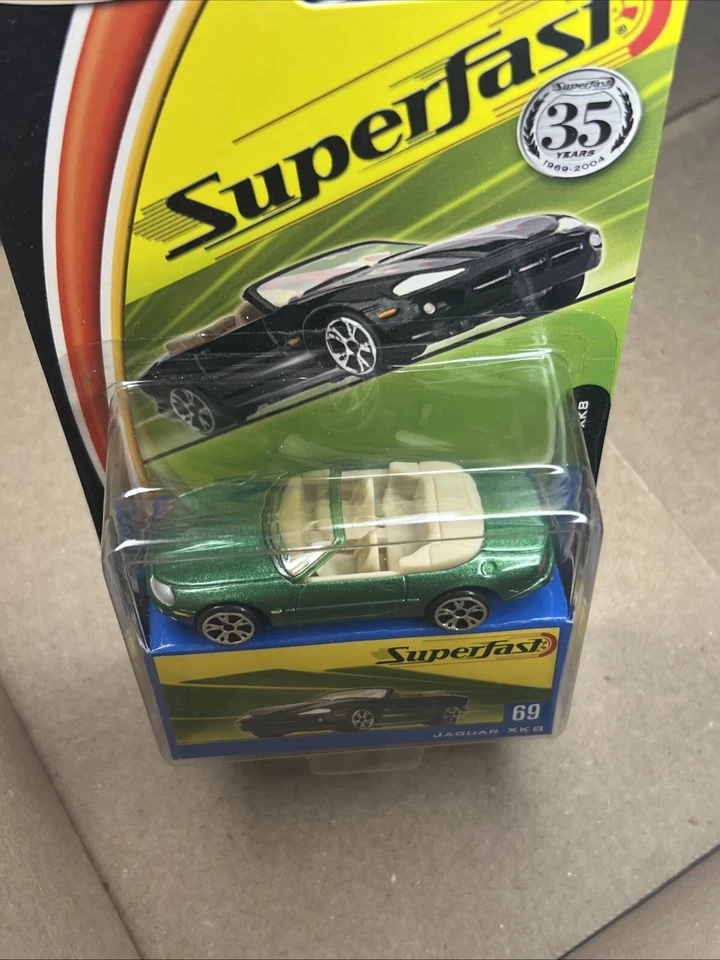 Matchbox 2004 - EE. UU. Superfast 2004 - #69 - Jaguar XK8 - verde Foto 3 de 4
