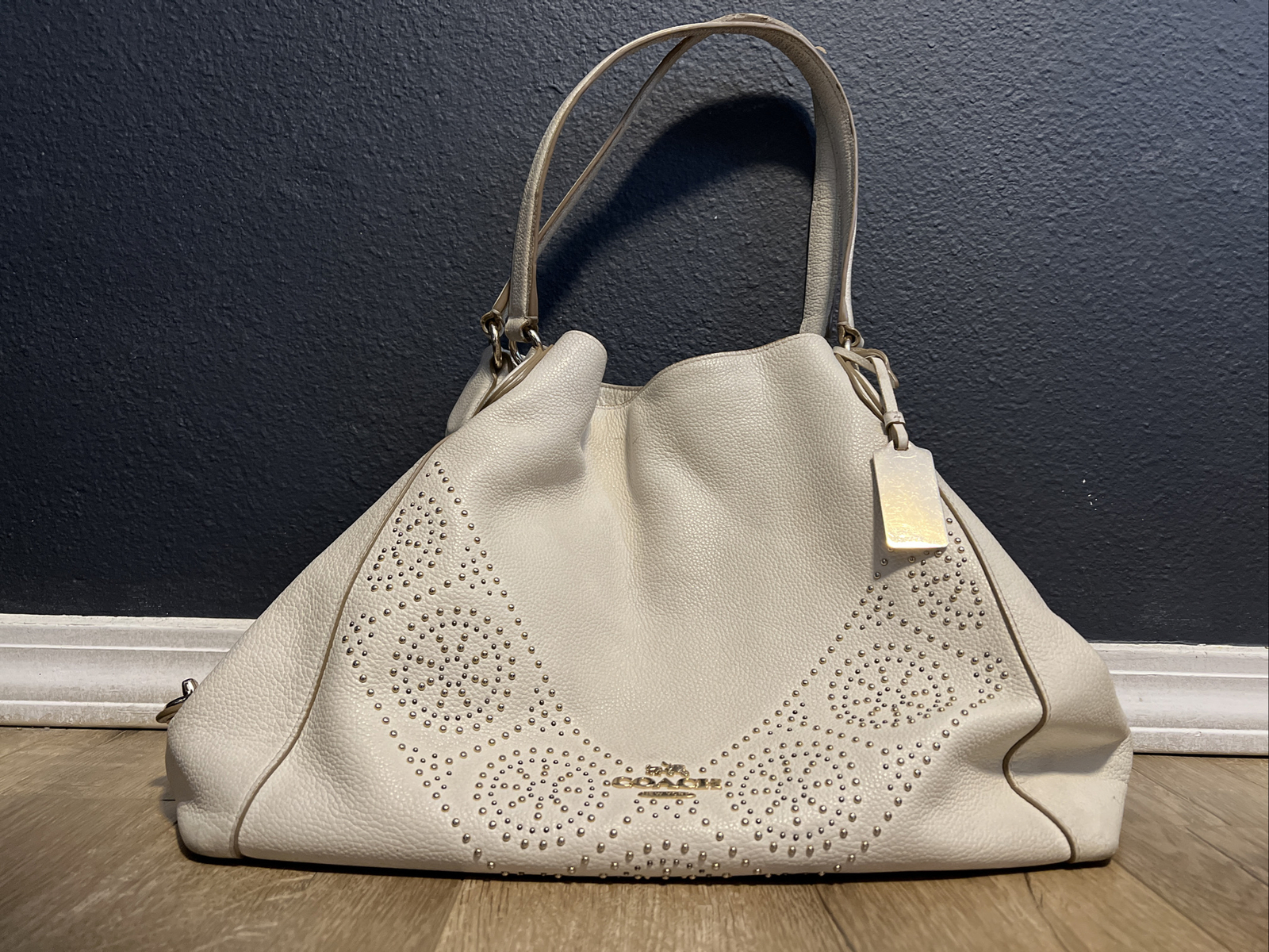 Coach 34335 Edie Mini Stud Turnlock Shoulder Bag Hobo… Gem