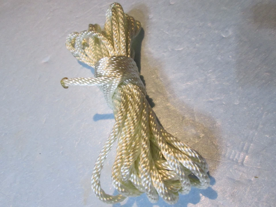 Recoil Starter Rope 20' feet x 3/16" Hank, Heavy Duty 4.7625mm Solid Braid #6  - Image 2 of 4