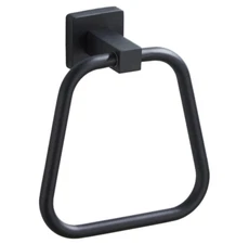 Matte Black Towel Ring for Bathroom, Kitchen Bath Holder - NEW