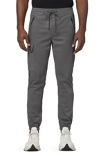$228 - Joe's Drop Yoke Sateen Coated Cargo Joggers in Charcoal Size L