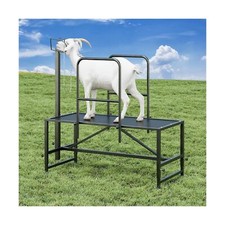 Metal Trimming Stand for Sheep Goat Milking Stand with Railings Livestock Sta...