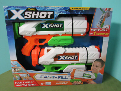 Zuru X-Shot Water Super Gun Blaster Fast Fill Soaker 2 Pack - Outdoor Pool Toys