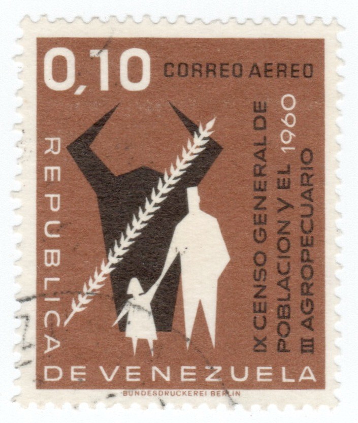 1961 Venezuela - Airmail - National Census - 0.10 Stamp
