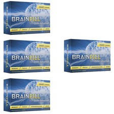 BRAIN PILL 4 Pack Nootropics Faster Memory Focus Mental Stamina BrainPill